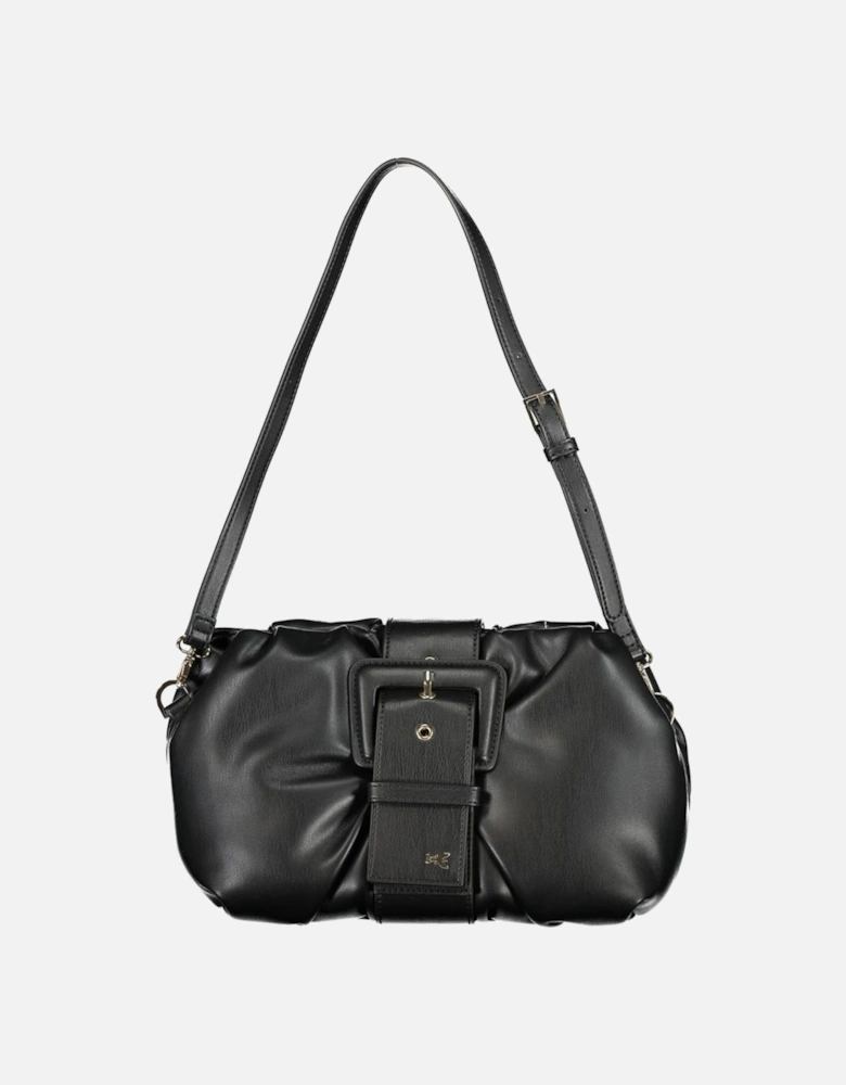 Contrasting Detail Handbag with Removable Strap and Internal Pocket