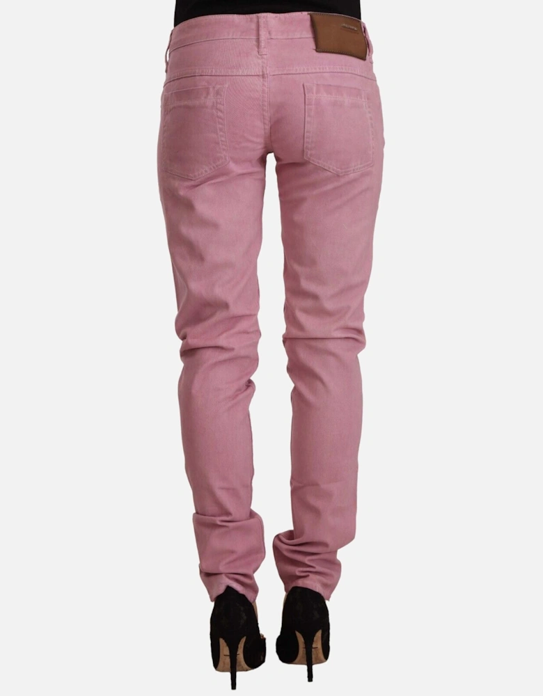 Pink Jeans Casual Style Women Jeans