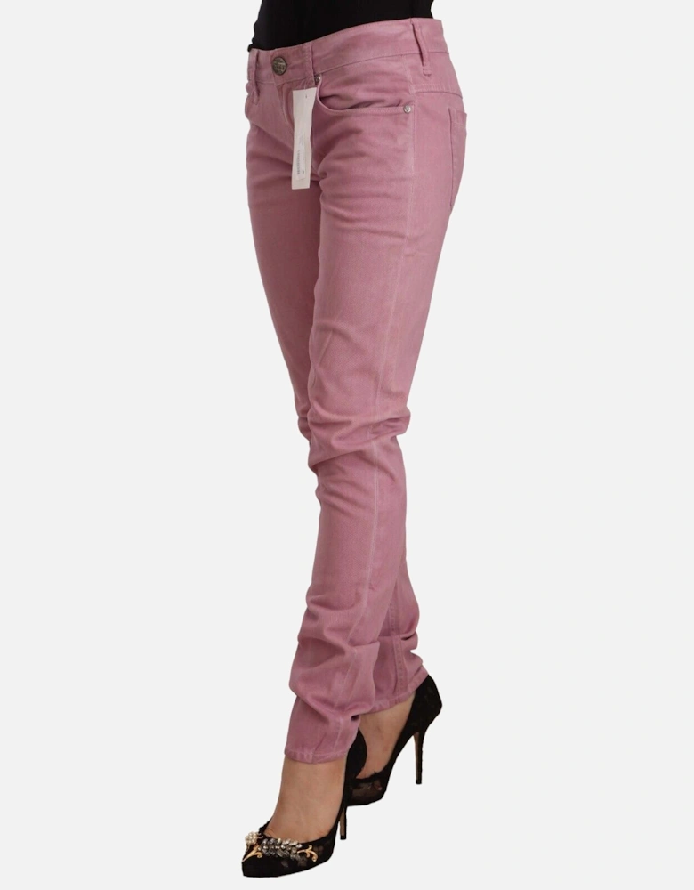 Pink Jeans Casual Style Women Jeans