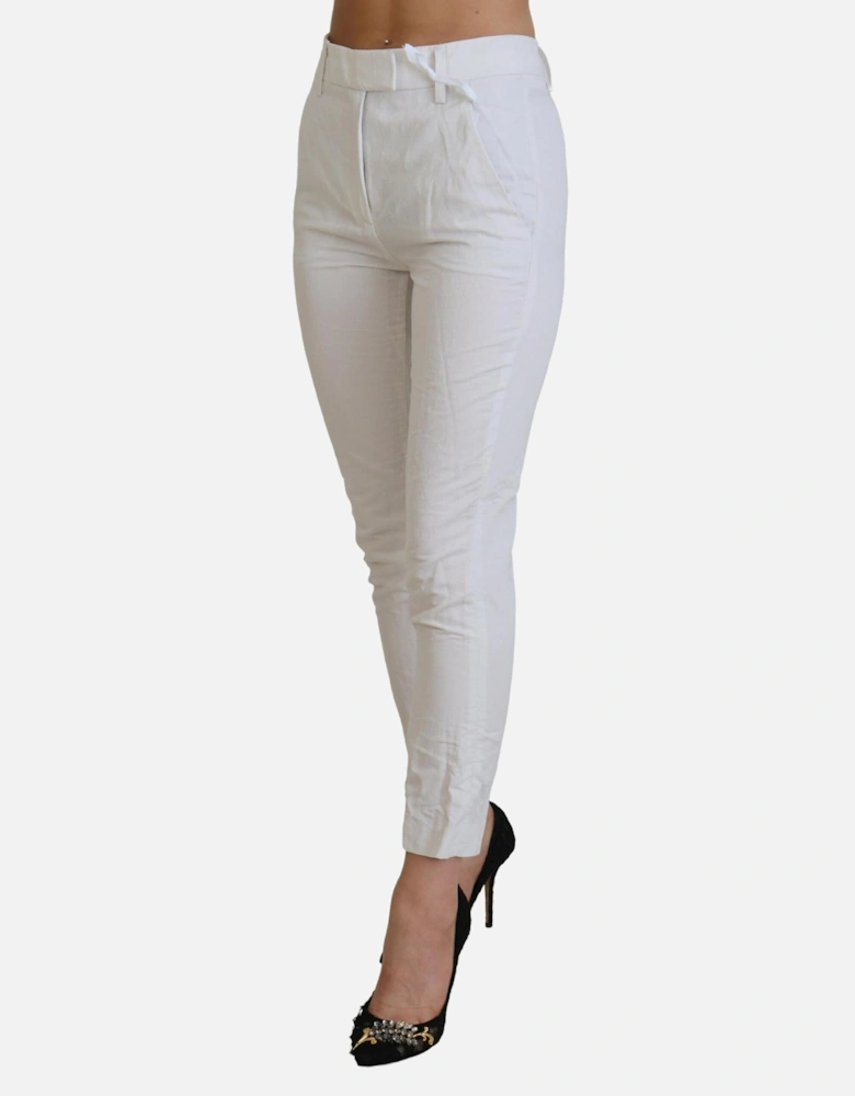 Casual Cotton Pants Model PAN71124 Women - White Jeans
