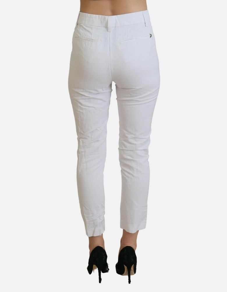 Casual Cotton Pants Model PAN71124 Women - White Jeans