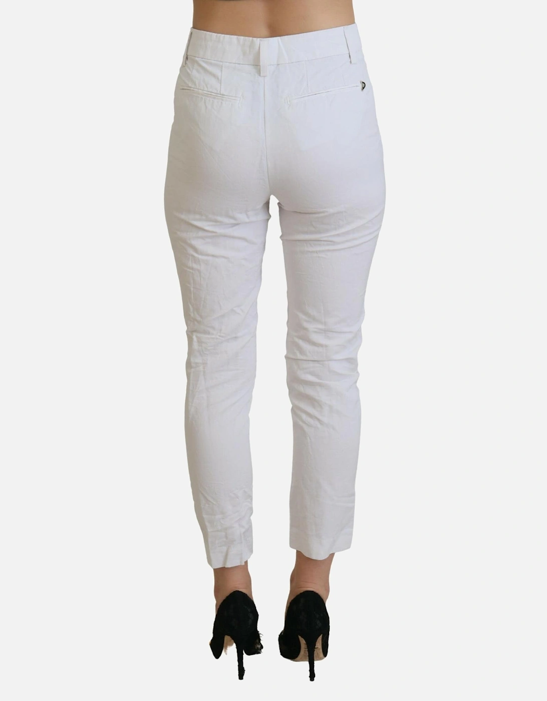 Casual Cotton Pants Model PAN71124 Women - White Jeans