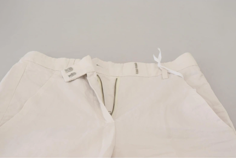 Casual Cotton Pants Model PAN71124 Women - White Jeans