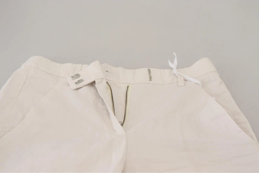 Casual Cotton Pants Model PAN71124 Women - White Jeans