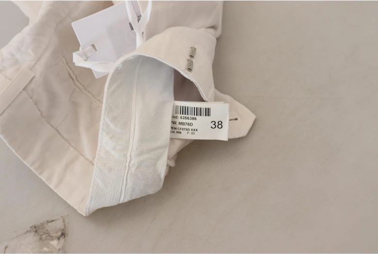Casual Cotton Pants Model PAN71124 Women - White Jeans