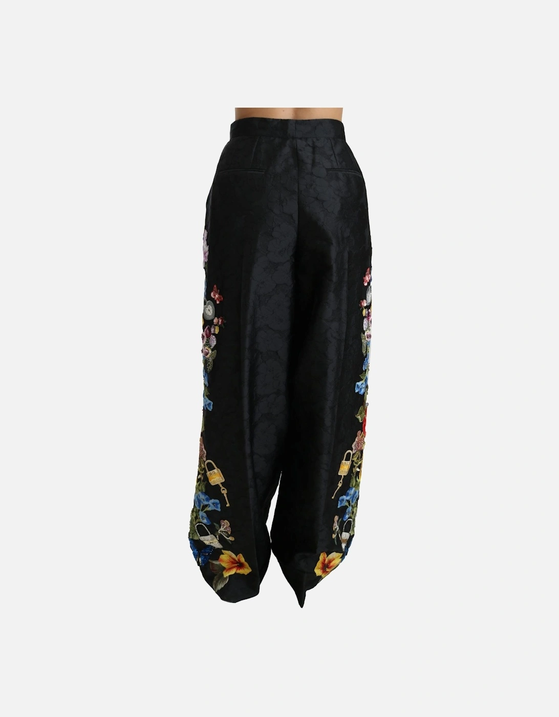 Floral Embroidered Trousers PAN70875 Women - Black Jeans