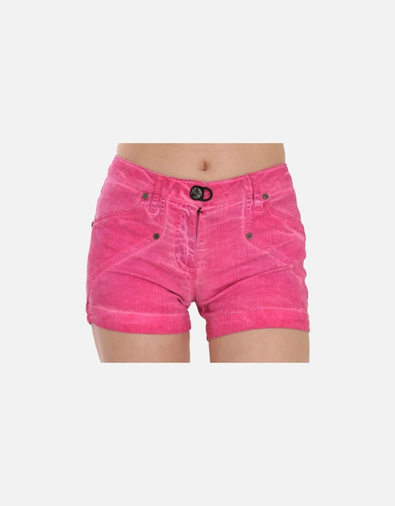 PAN70247 Pink Denim Shorts Women