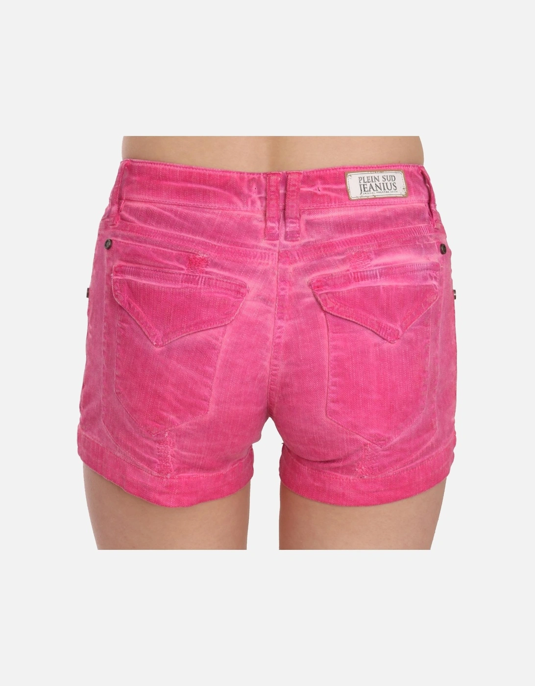 PAN70247 Pink Denim Shorts Women