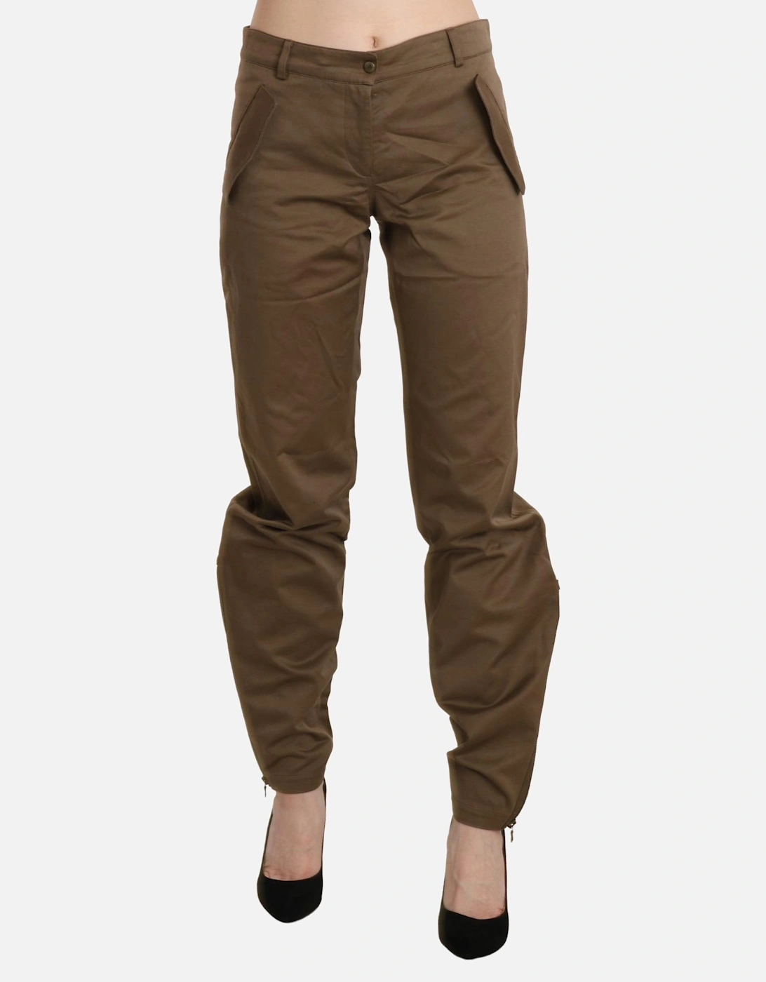 Relaxed Fit Pants Olive Green Women - Brown Jeans, 5 of 4