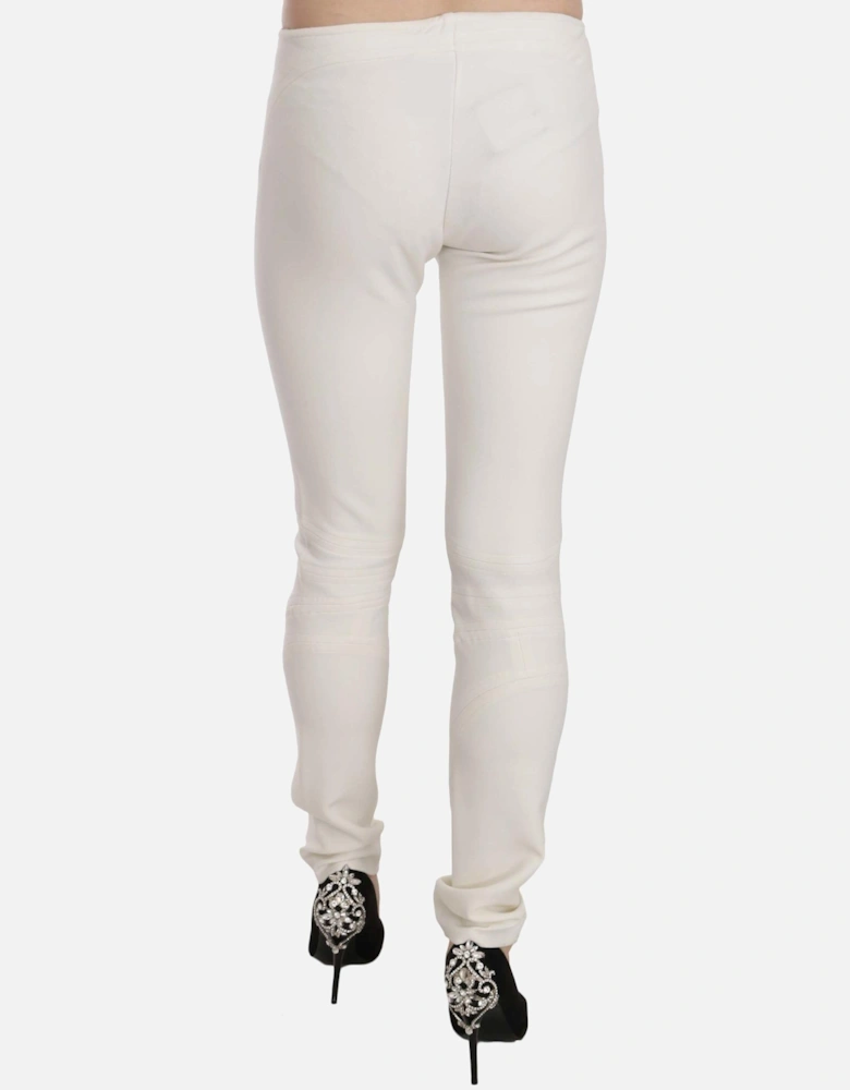 PAN70376 White Trousers Women Jeans
