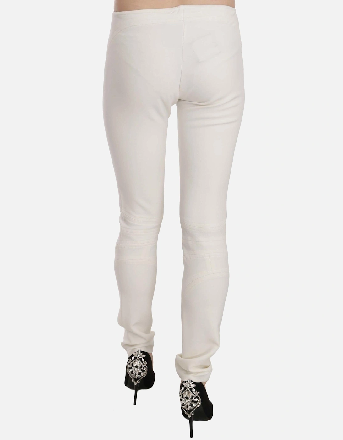 PAN70376 White Trousers Women Jeans