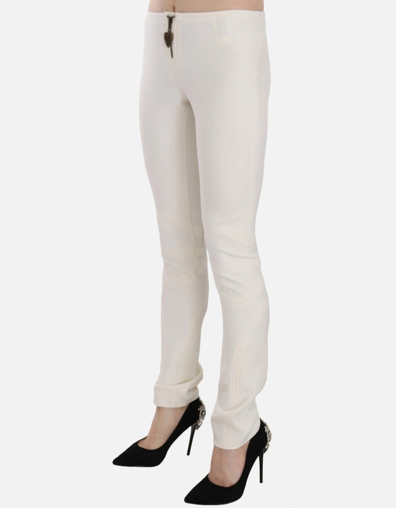 PAN70376 White Trousers Women Jeans