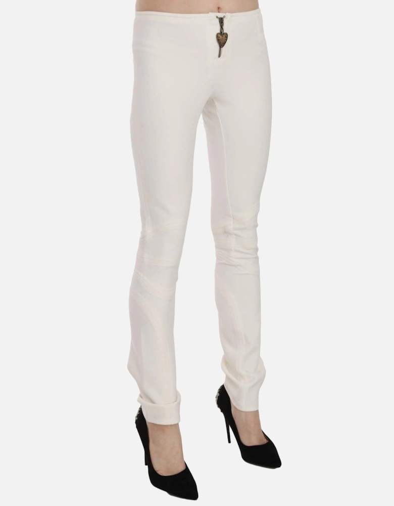 PAN70376 White Trousers Women Jeans