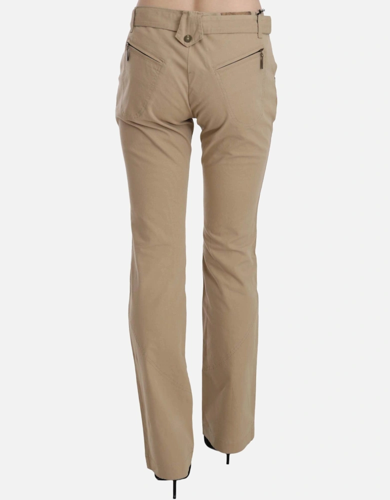 Casual Pants Beige Women Jeans