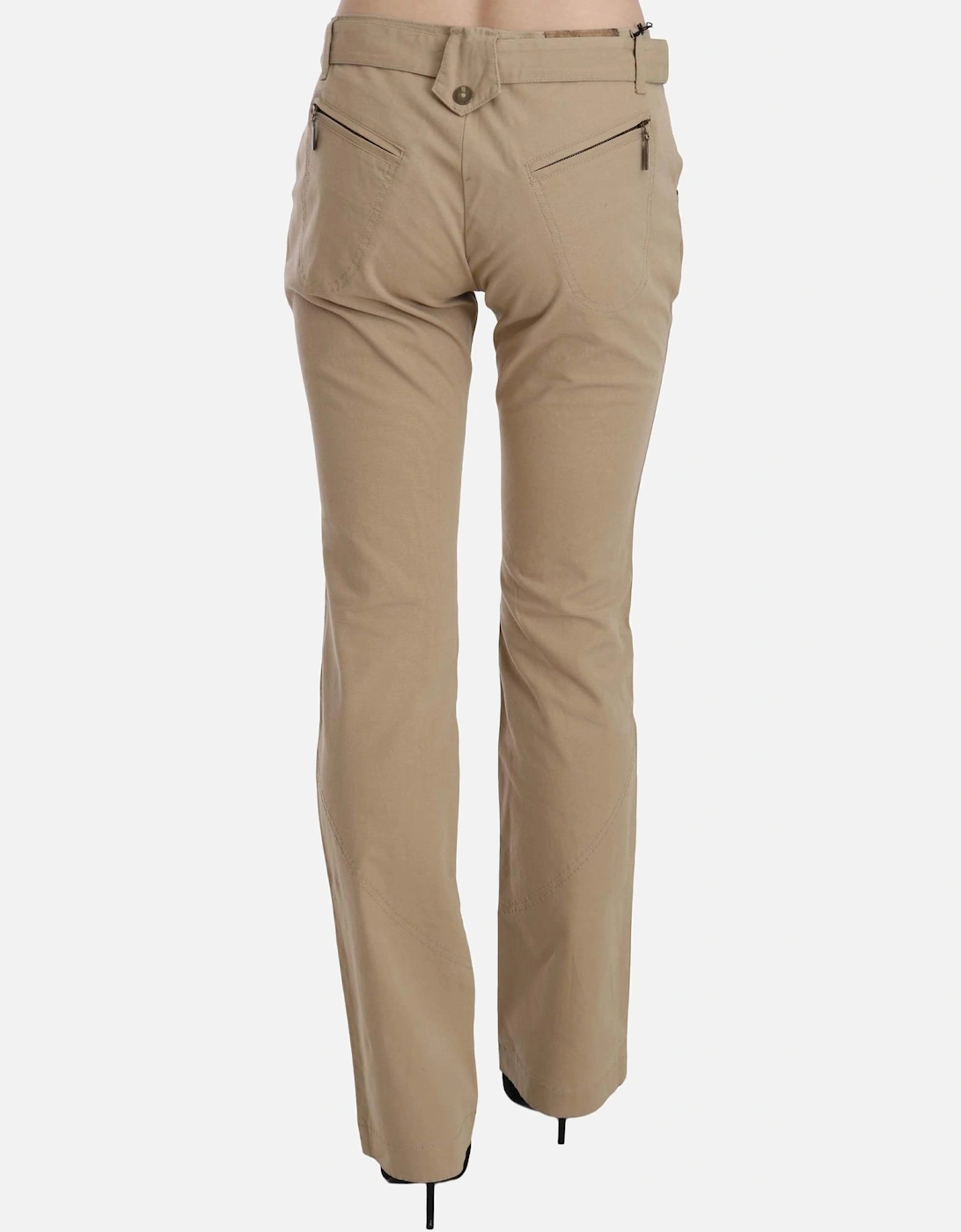 Casual Pants Beige Women Jeans