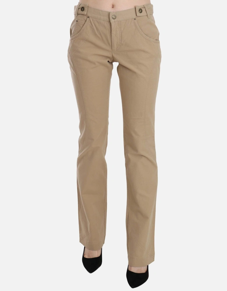 Casual Pants Beige Women Jeans