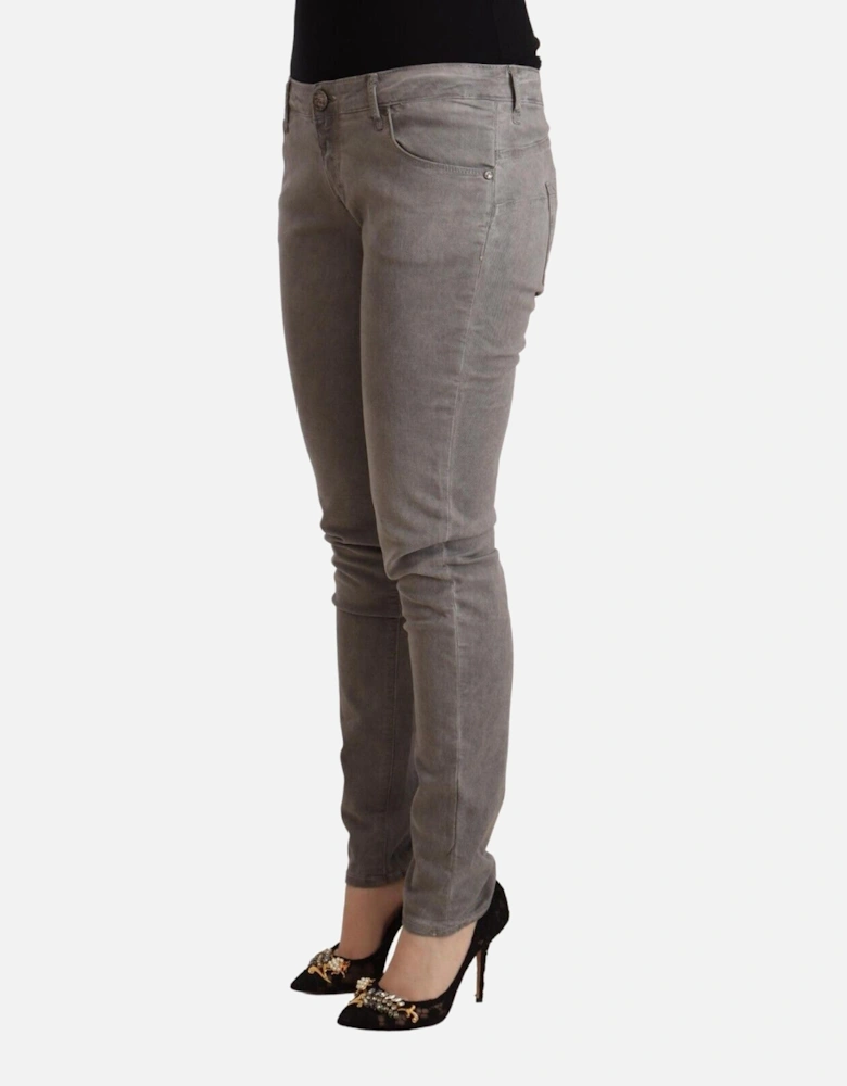 Gray Jeans Casual Style Women Jeans