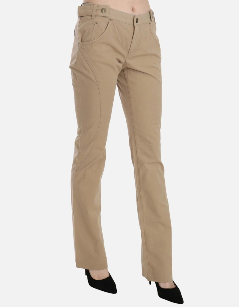Casual Pants Beige Women Jeans