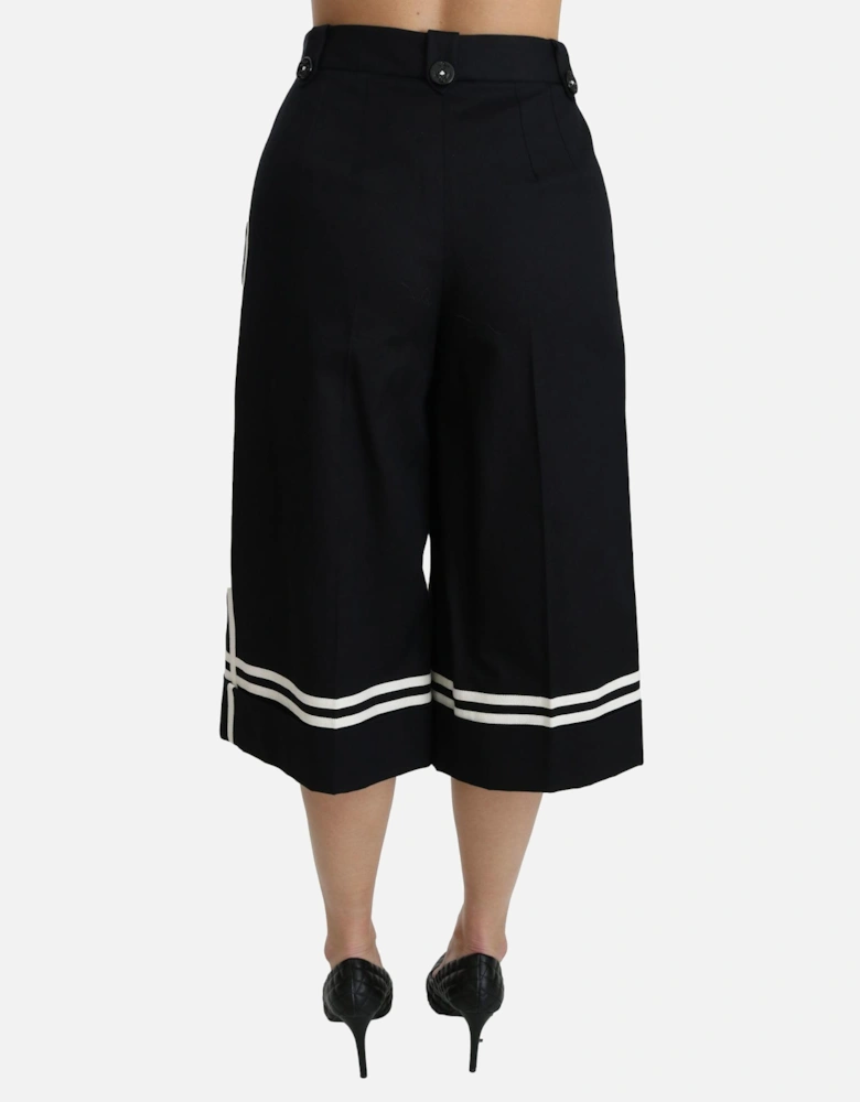 Dolce Gabbana Lemon Print Culottes Women - Black Jeans