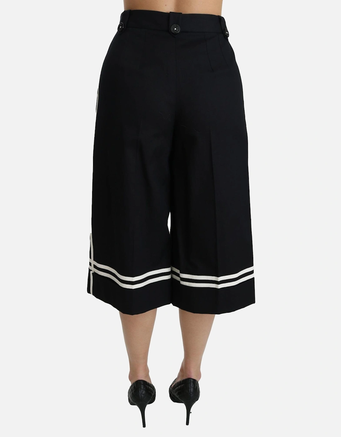 Dolce Gabbana Lemon Print Culottes Women - Black Jeans
