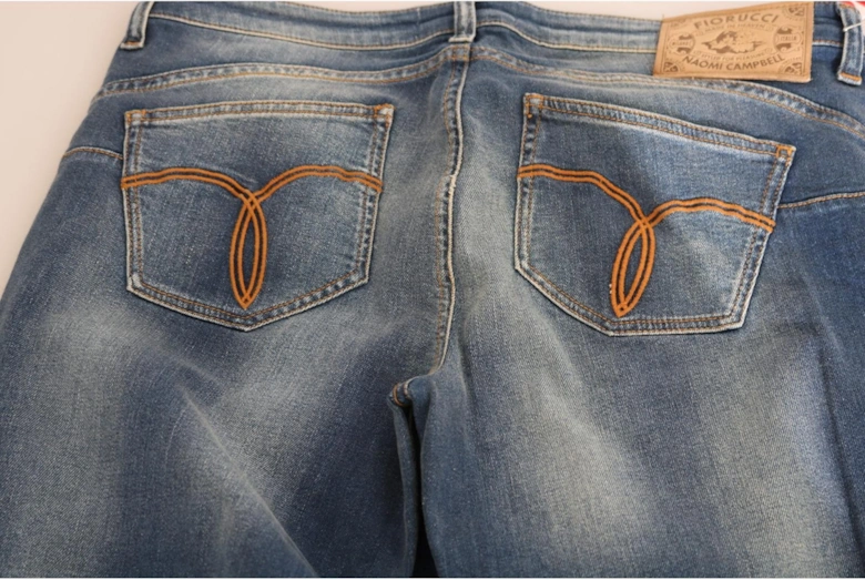 Mid Waist Slim Fit Denim Jeans Women - Blue Jeans
