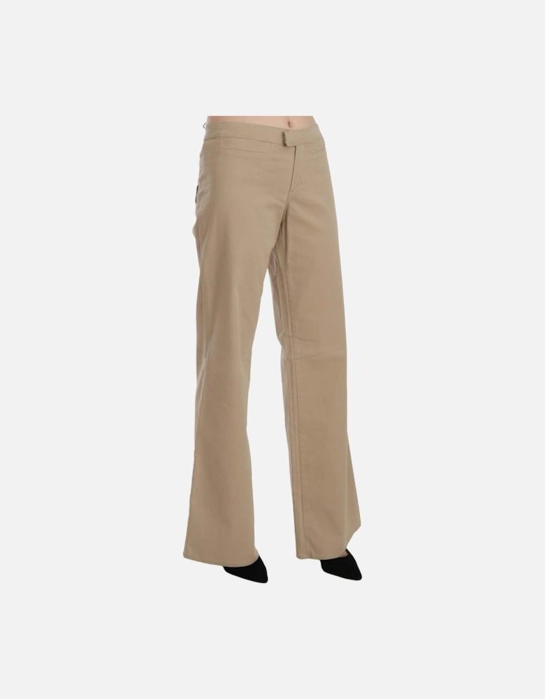 Wide Leg Pants Casual Style Women - Beige Jeans