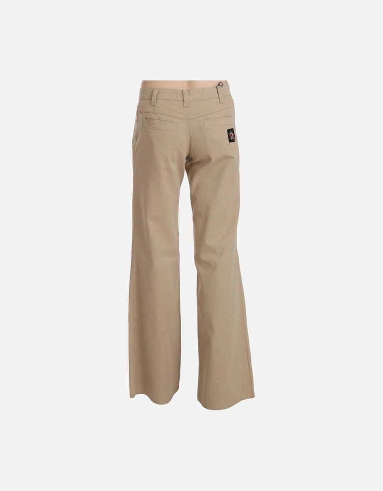 Wide Leg Pants Casual Style Women - Beige Jeans