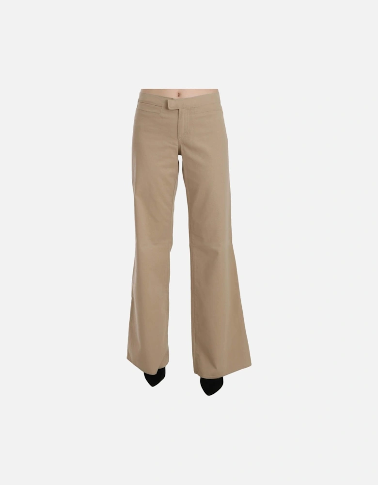 Wide Leg Pants Casual Style Women - Beige Jeans