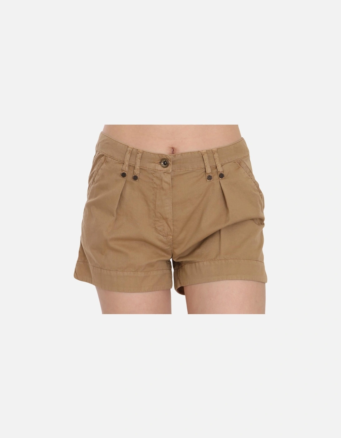 Pleated Shorts Relaxed Fit Women - Brown, 5 of 4