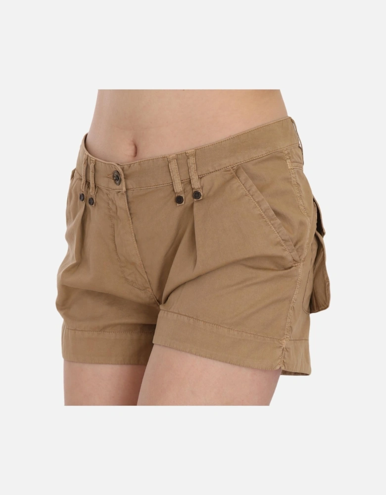 Pleated Shorts Relaxed Fit Women - Brown