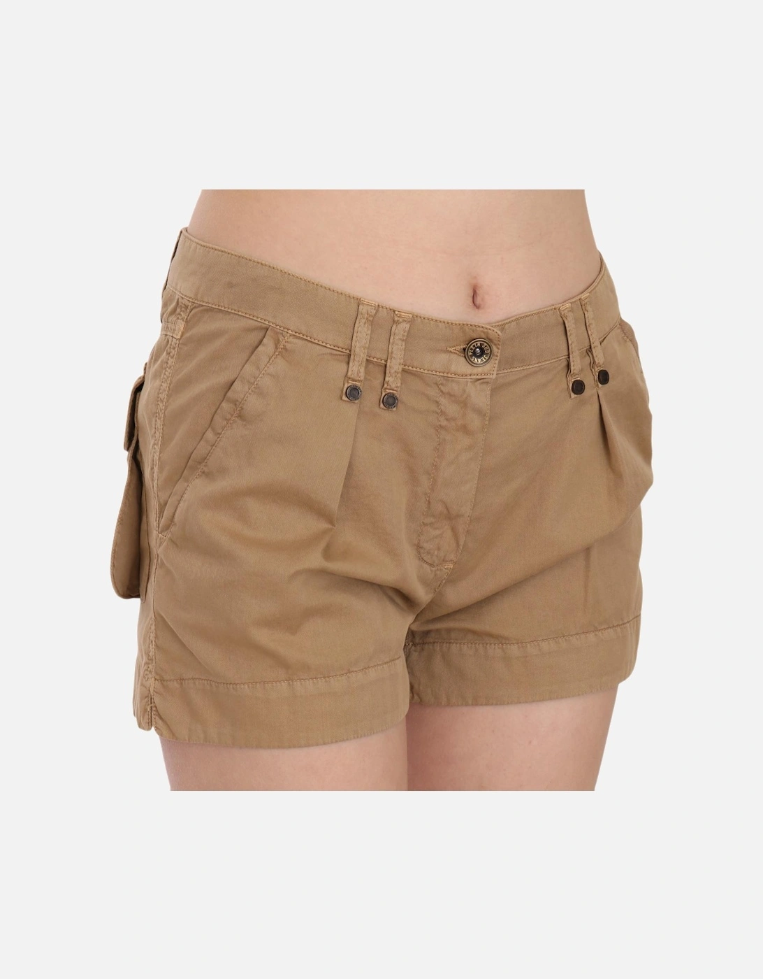 Pleated Shorts Relaxed Fit Women - Brown