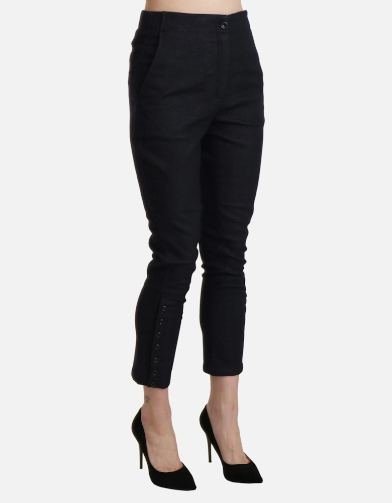 PAN71131 Cropped Pants Women - Black Jeans