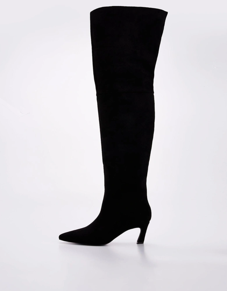 Palazzi Knee High Boots - Black