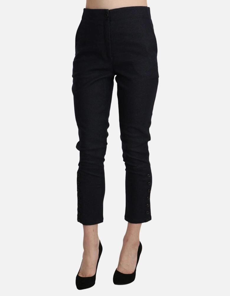 PAN71131 Cropped Pants Women - Black Jeans