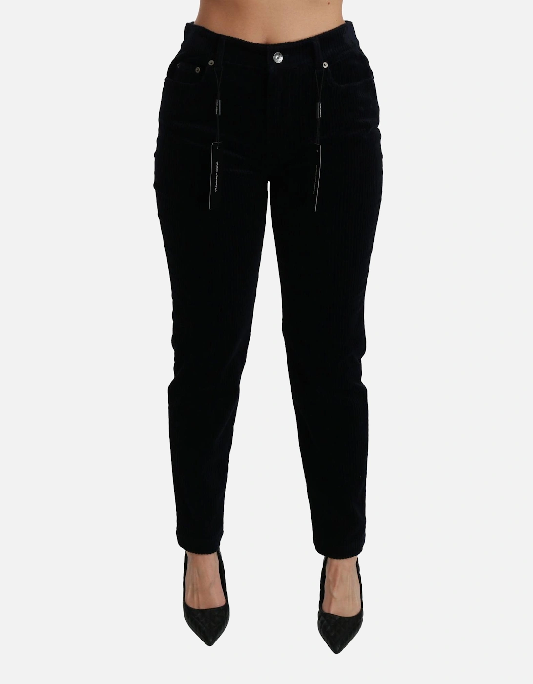 Dolce Gabbana Corduroy Trousers Straight Leg Women - Blue Jeans, 6 of 5