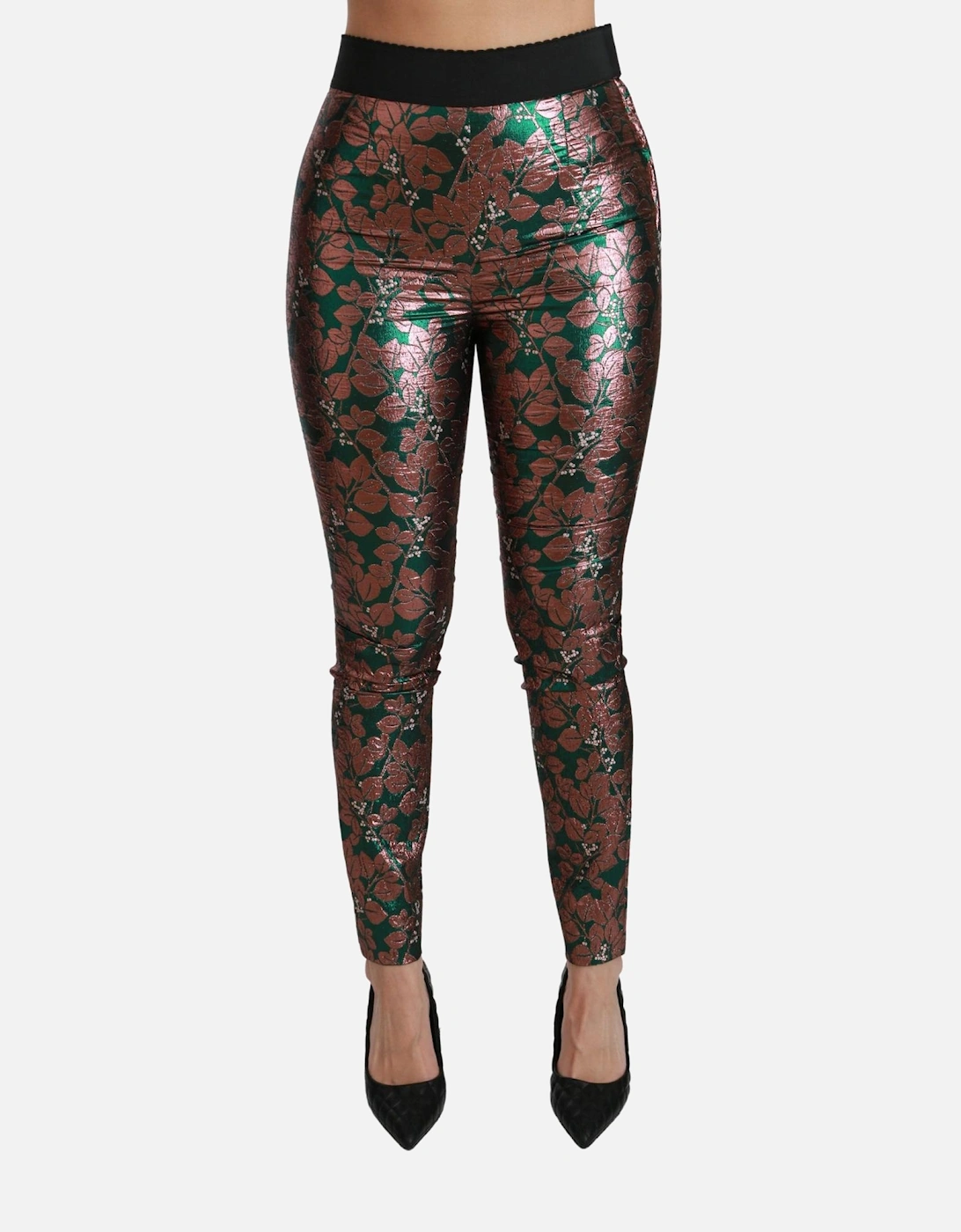 Dolce Gabbana Floral Brocade Trousers PAN70819 Women - Green Jeans, 6 of 5