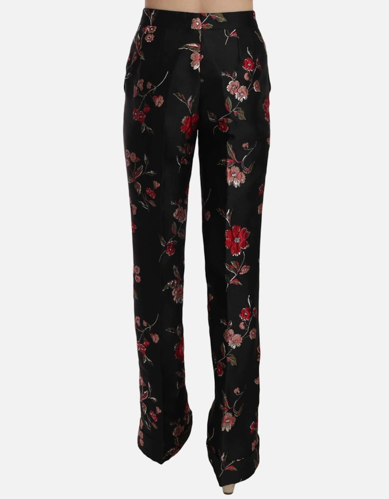 Dolce Gabbana Floral Brocade Trousers PAN70009 Women - Black Jeans
