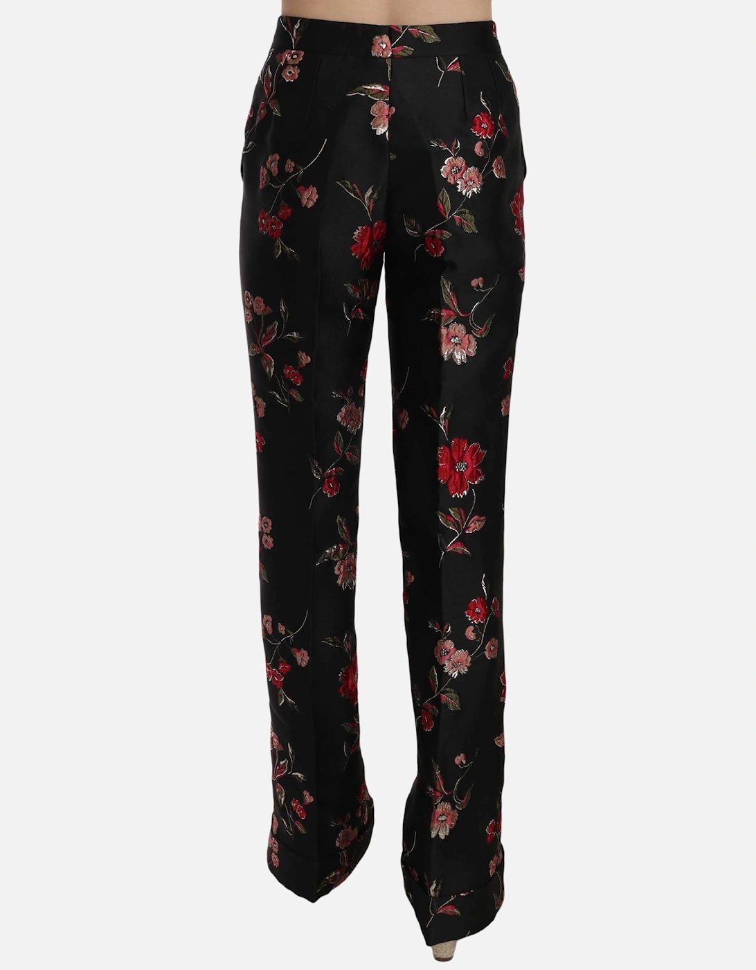 Dolce Gabbana Floral Brocade Trousers PAN70009 Women - Black Jeans
