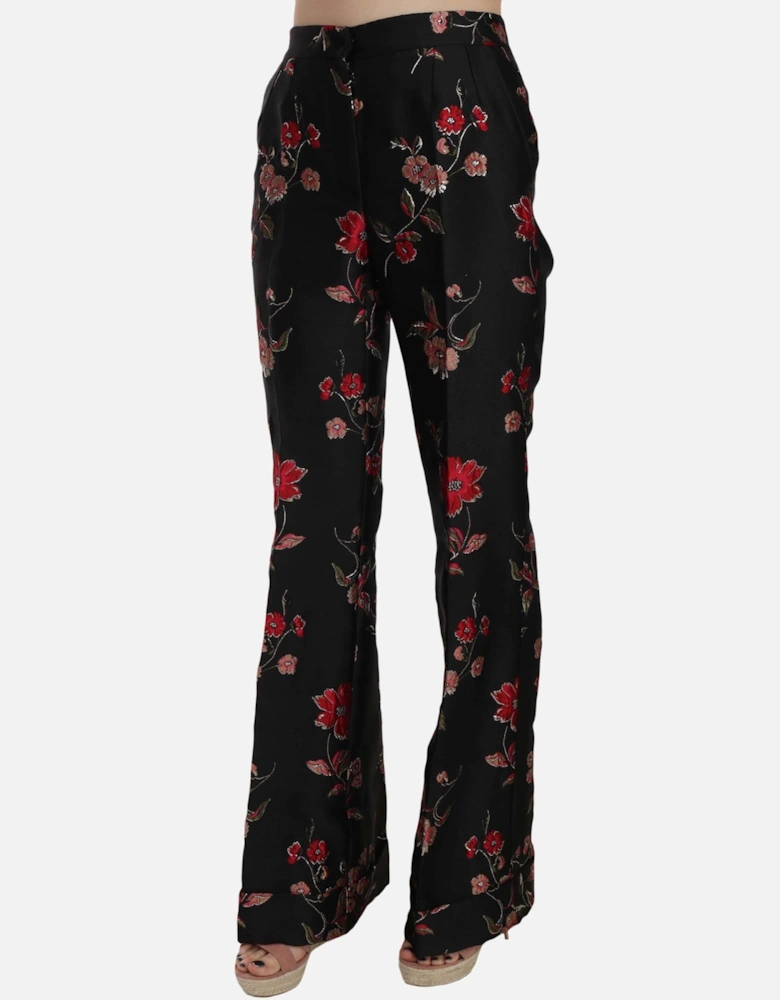 Dolce Gabbana Floral Brocade Trousers PAN70009 Women - Black Jeans