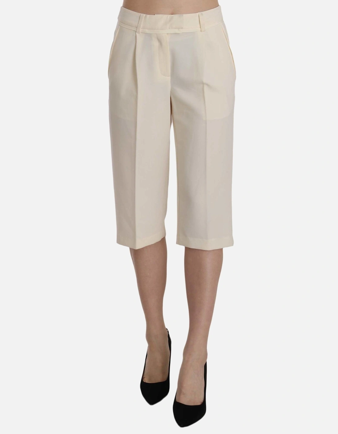 Mid Waist Straight Cropped Cotton Pants Women - Green Jeans, 5 of 4