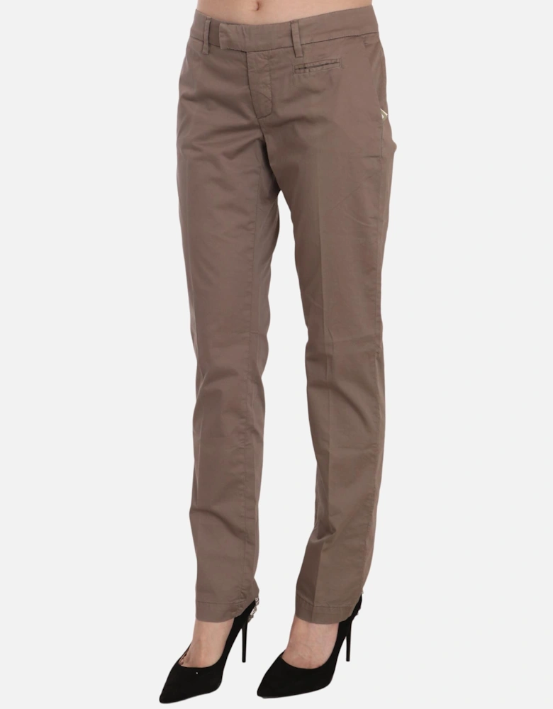 PAN70185 Straight Leg Pants Women - Brown Jeans