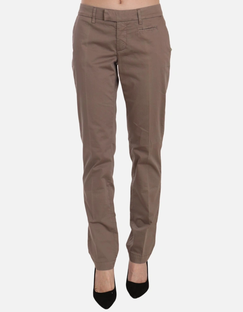PAN70185 Straight Leg Pants Women - Brown Jeans