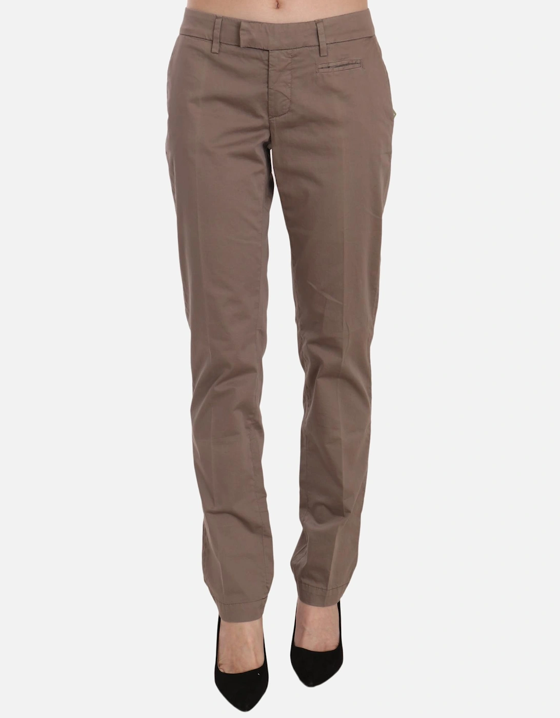 PAN70185 Straight Leg Pants Women - Brown Jeans, 5 of 4