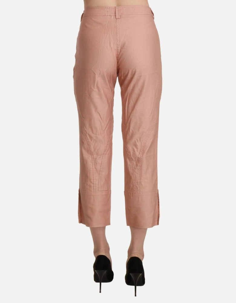 Cropped Pants Casual Style Women - Pink Jeans