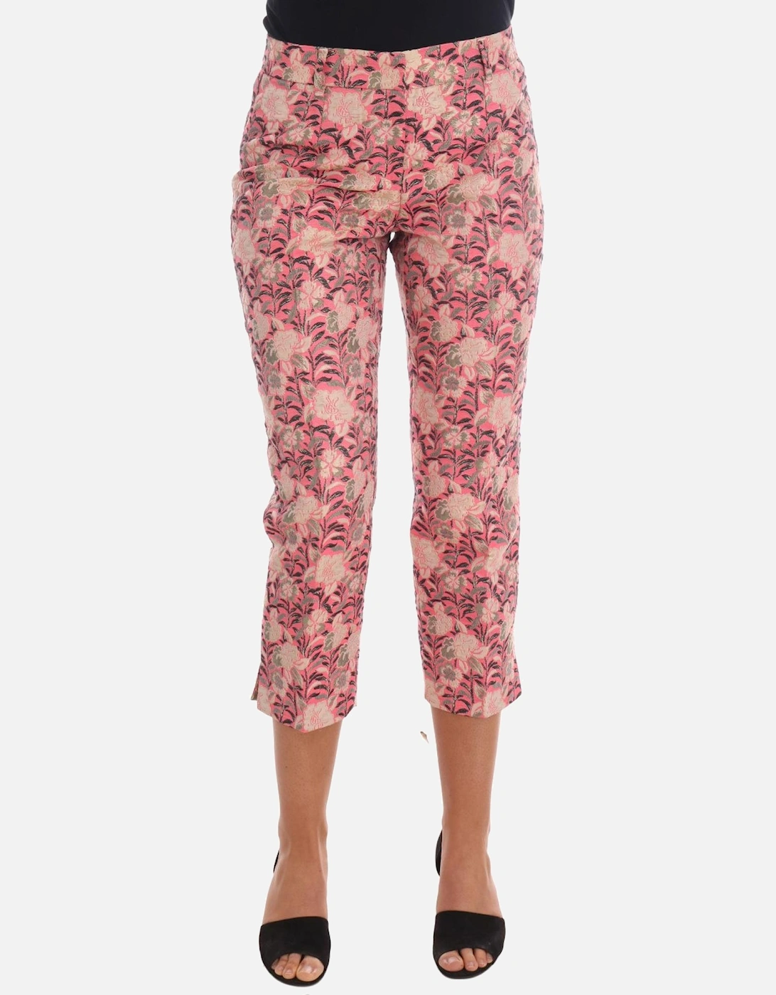 Floral Cropped Trousers Classic Fit Women - Multicolor Jeans, 7 of 6