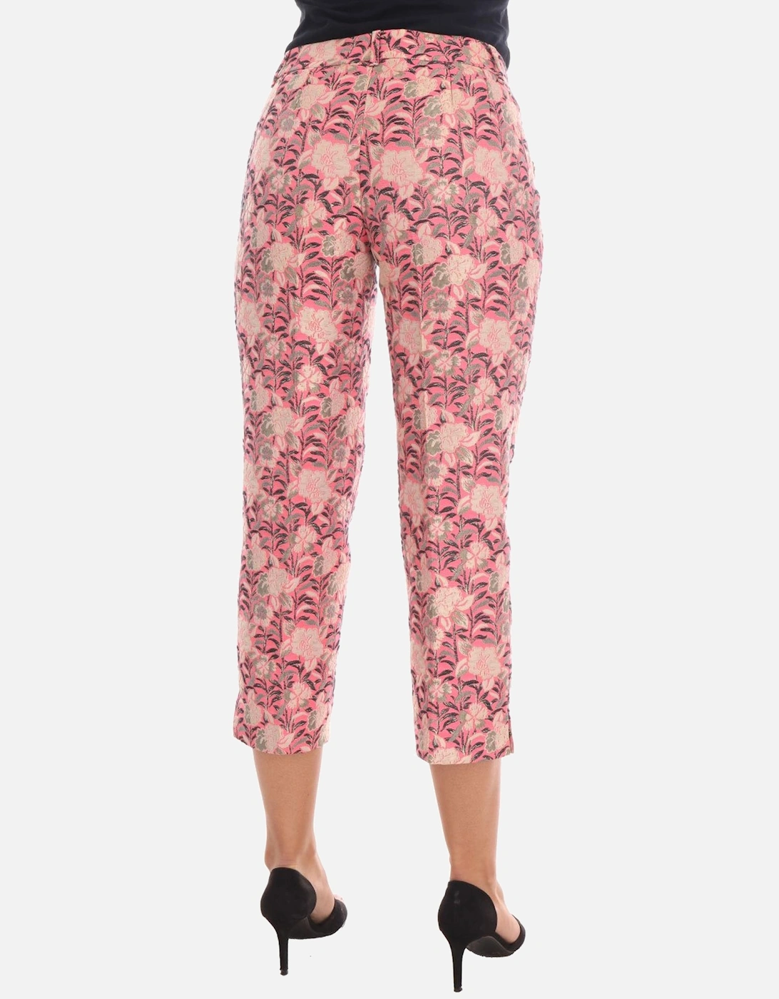 Floral Cropped Trousers Classic Fit Women - Multicolor Jeans