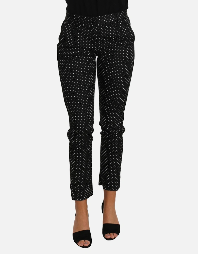 Dolce Gabbana Pants Polka Dot Style Women - Black Jeans