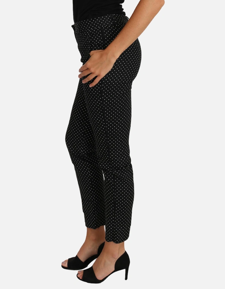 Dolce Gabbana Pants Polka Dot Style Women - Black Jeans