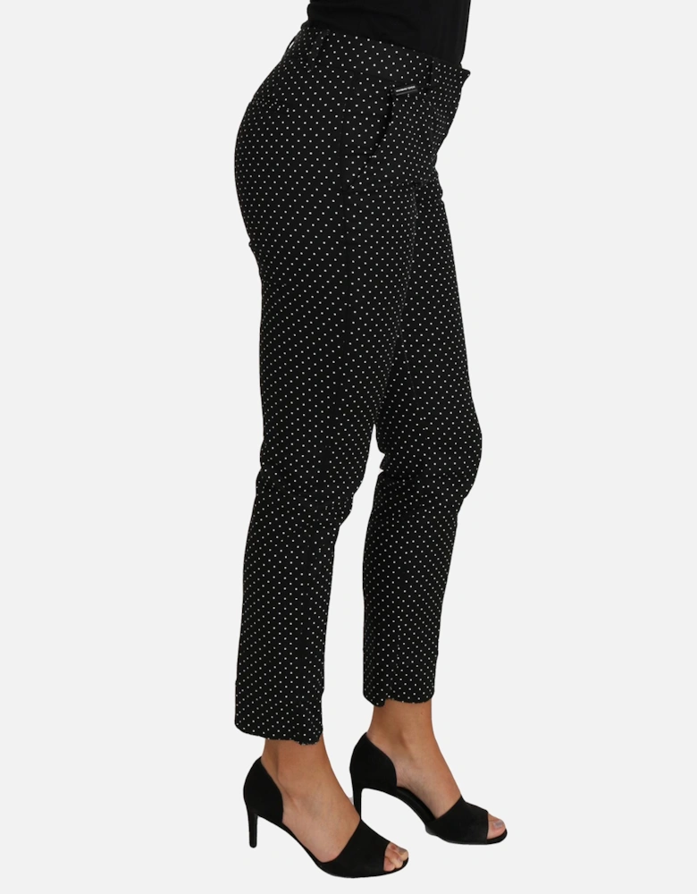 Dolce Gabbana Pants Polka Dot Style Women - Black Jeans