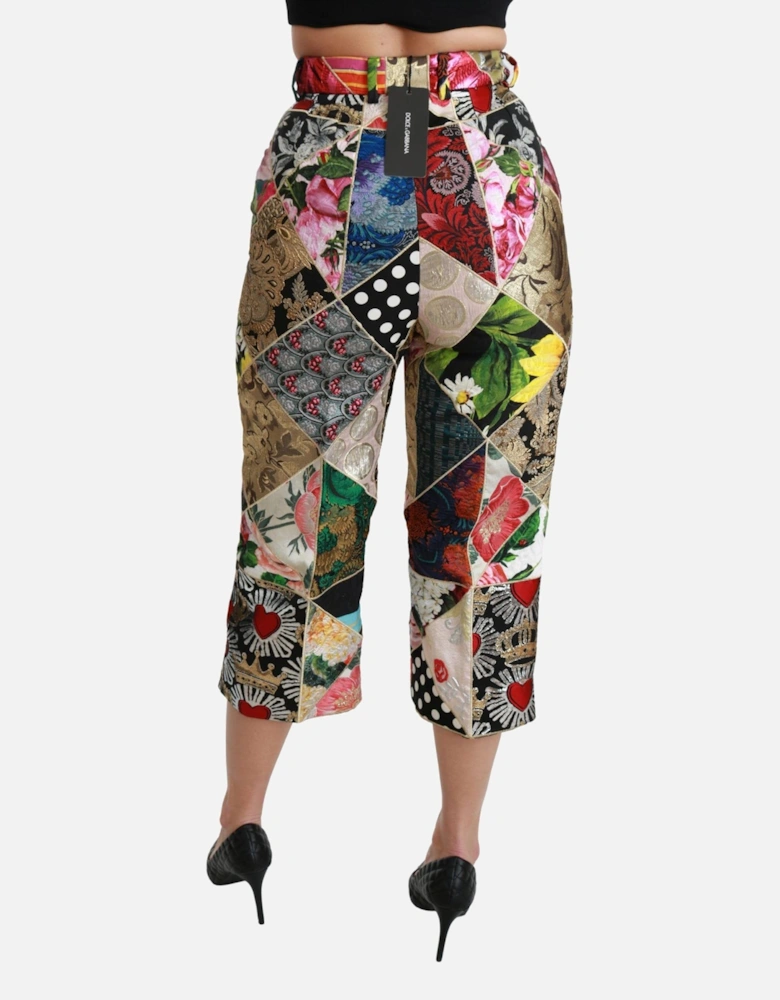 Dolce Gabbana Patchwork Trousers Cropped Style Women - Multicolor